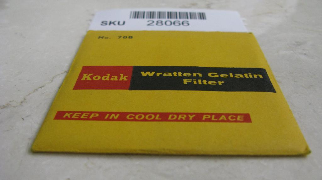 Kodak Wratten Gelatin Filter No. 78B Filters Iris Diaphragms and Slits BMI Surplus