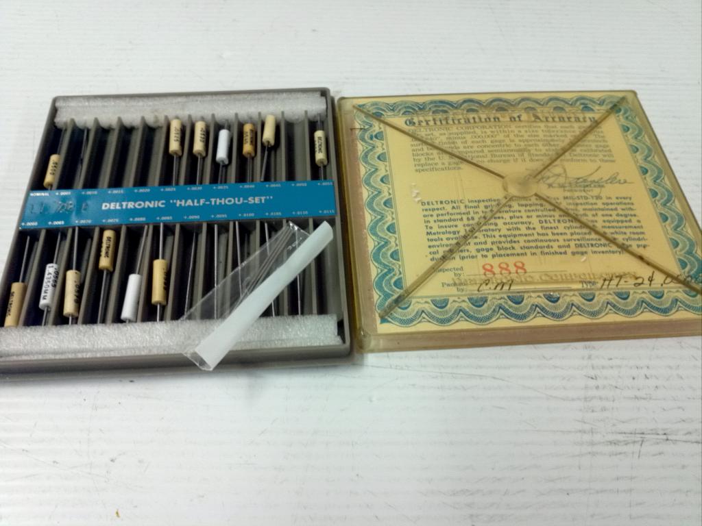Deltronic HT24 .0500 Tenth Plug Gauge Set Measuring Tools BMI Surplus