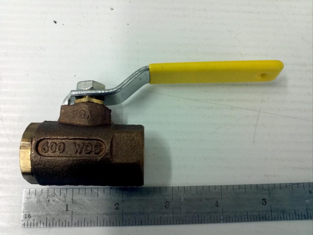 Apollo 600 WOG Brass 1/2 inch Ball Valve Lab Accessories, Plumbing