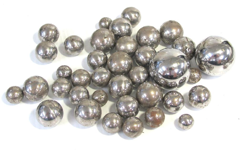 Steel Balls, Assorted Sizes, Lot of 37 Hardware and Fasteners BMI Surplus