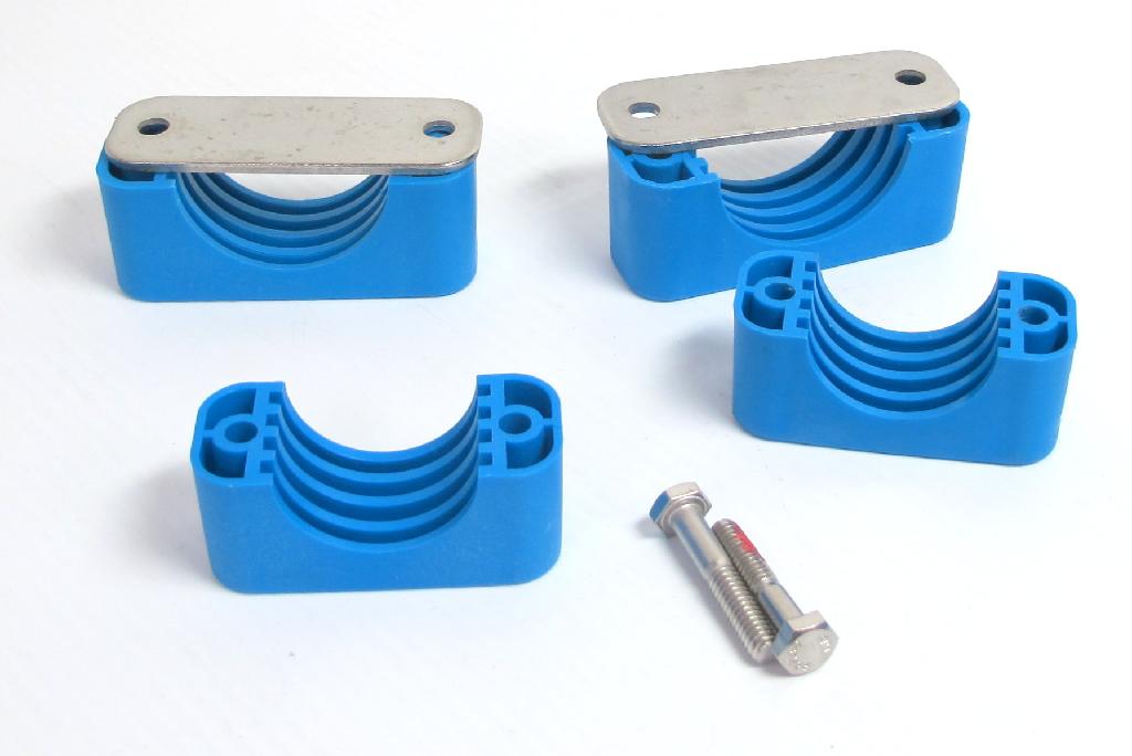Bolted Plastic Clamp Pipe Support Support System Tubing And Tube
