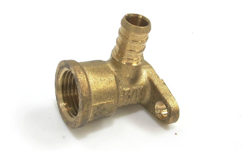 Brass Wall Mount Pipe Fitting Adapter, 1/2 NPTF Plumbing Supplies