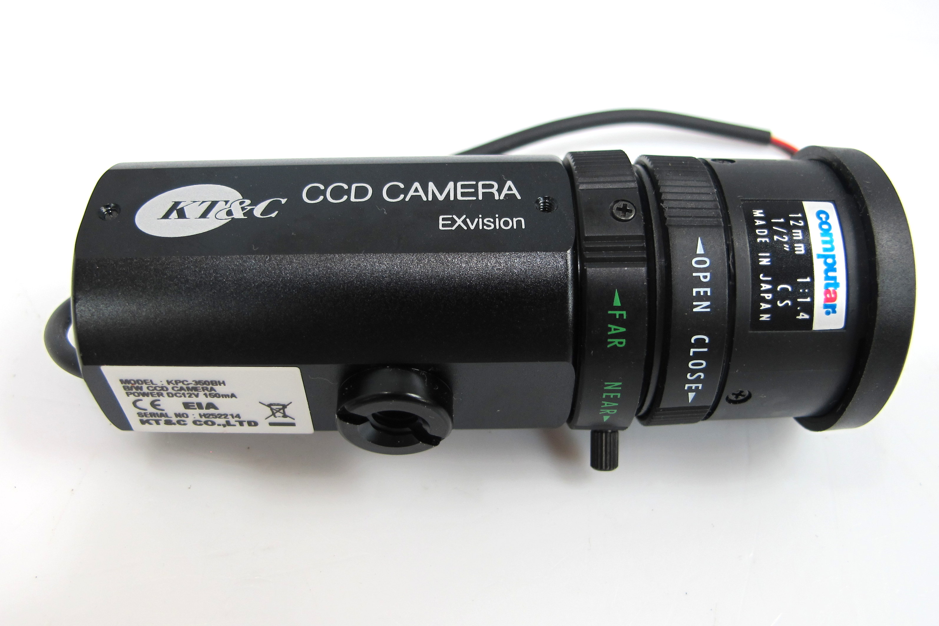 KT&C CCD Security Camera KPC350BH EXvision B/W Surveillance and