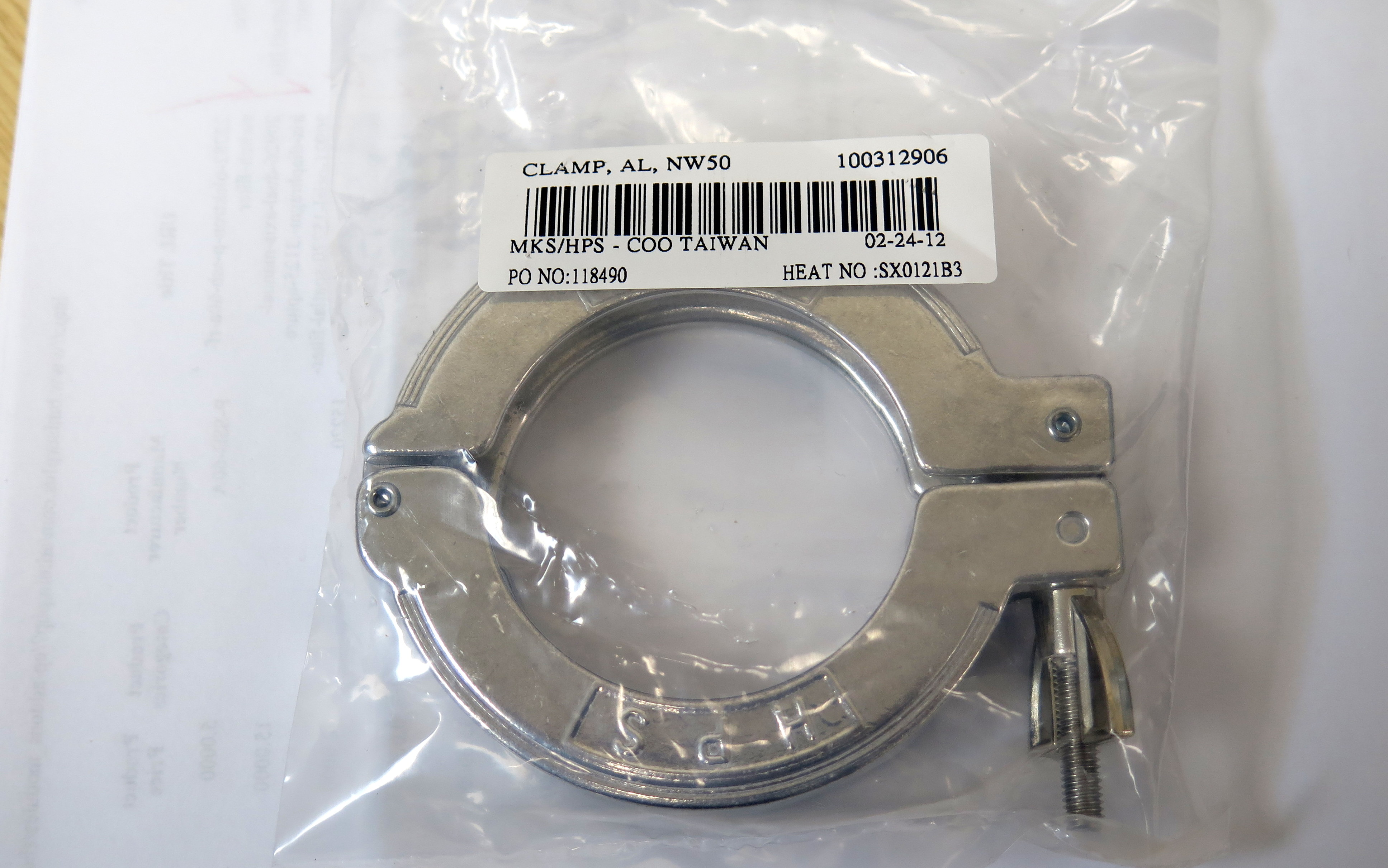 MKS/HPS 100312906 Aluminum Clamp NW50 Vacuum Flanges & Components