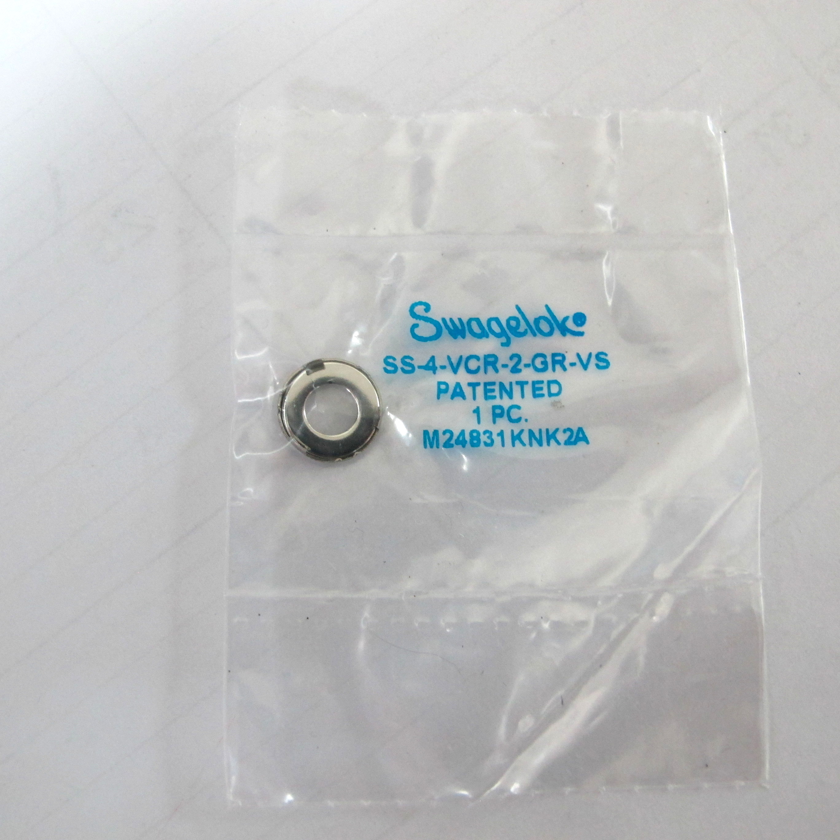 Swagelok VCR Gasket SS4VCR2GRVS Hardware and Fasteners BMI Surplus