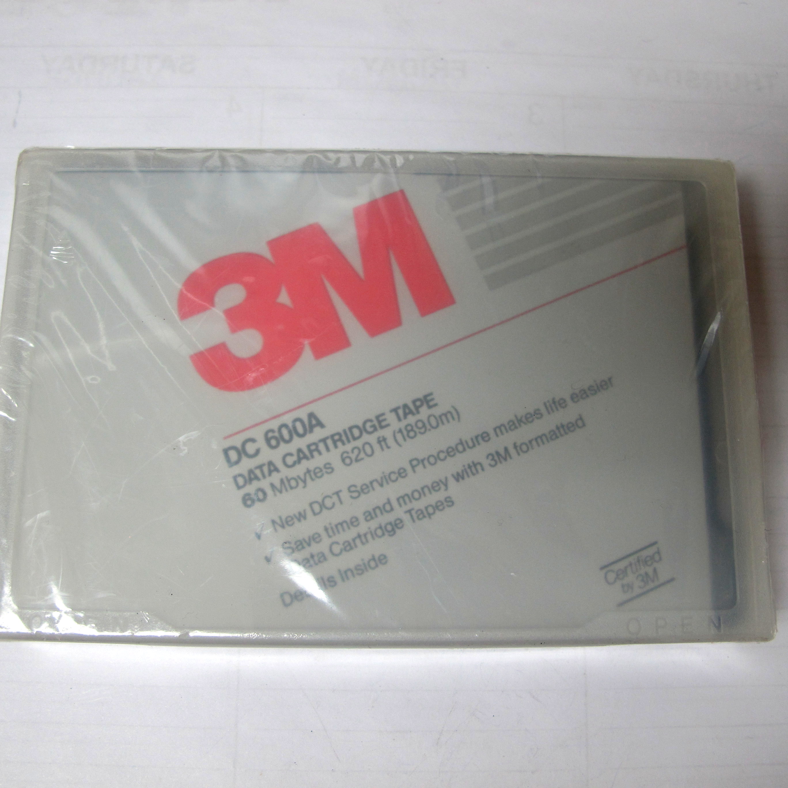 3M DC 600A data cartridge tape 60Mbytes 620ft Computer Media BMI Surplus