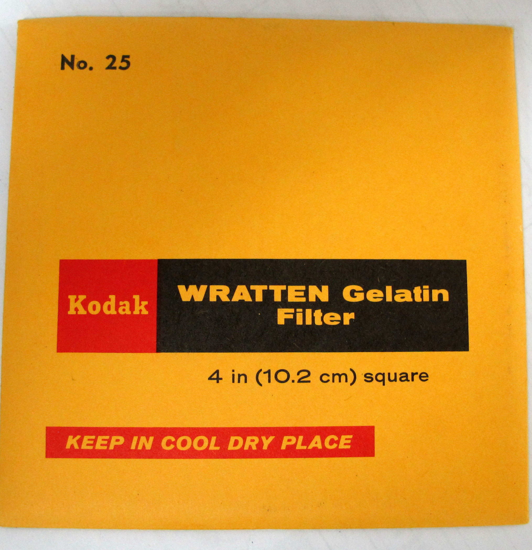 Kodak Wratten Gelatin Filter No. 25 4" Filters Iris Diaphragms and