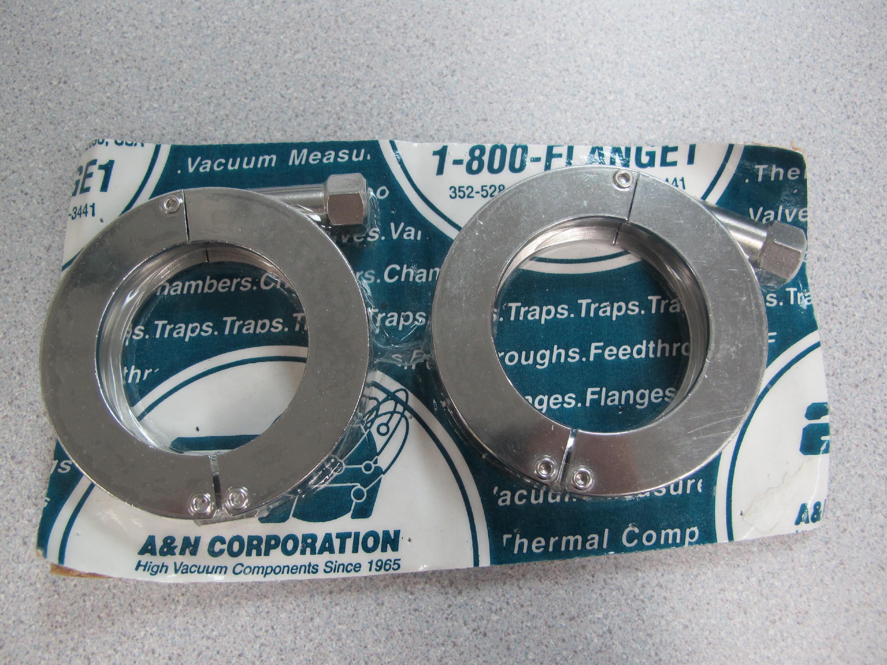 Quick Flange Clamp A&N Corportation LOT OF 2 Vacuum Flanges and
