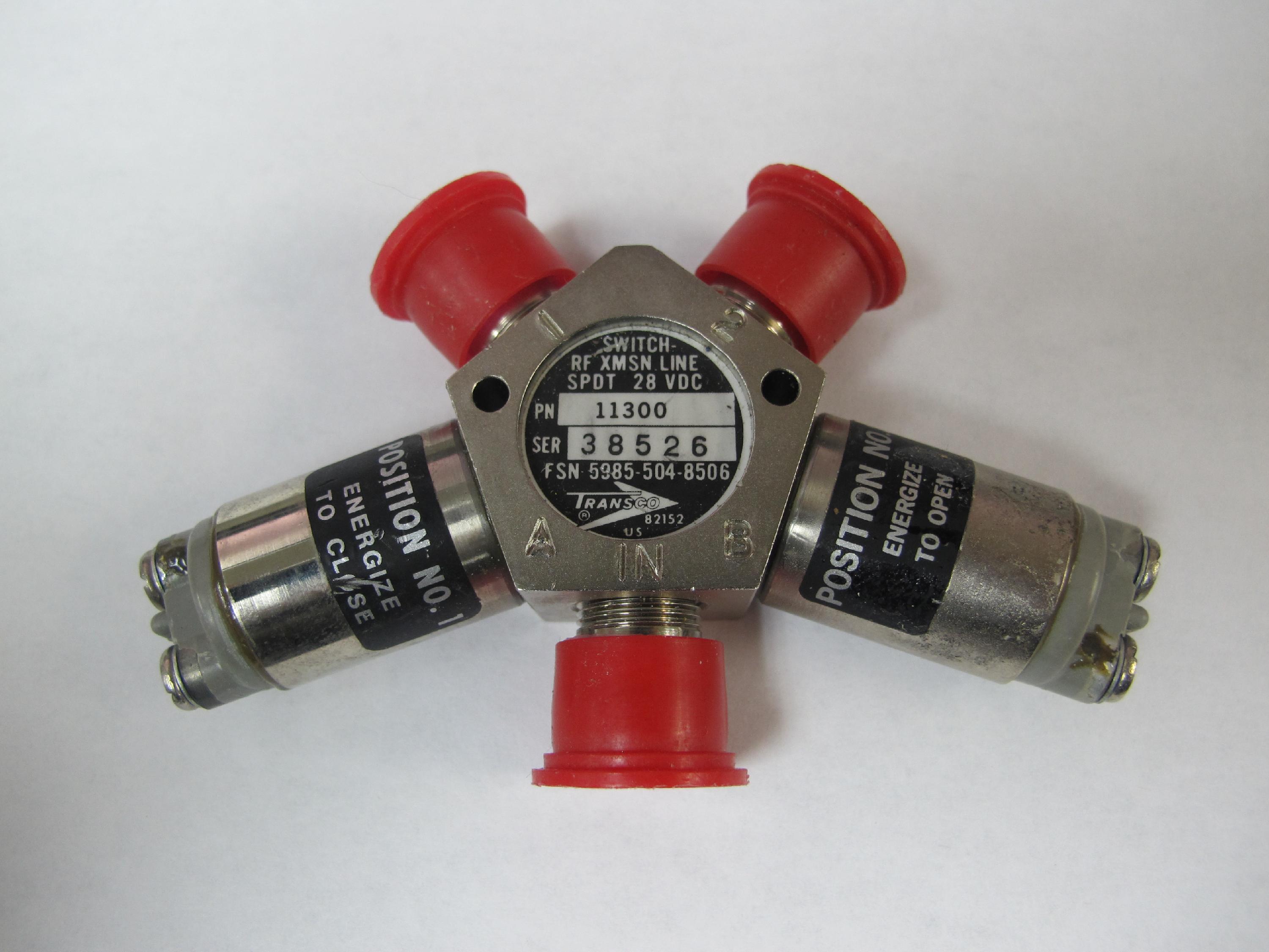 Coaxial RF Switch Transco Model 11300 Coaxial Connectors BMI Surplus