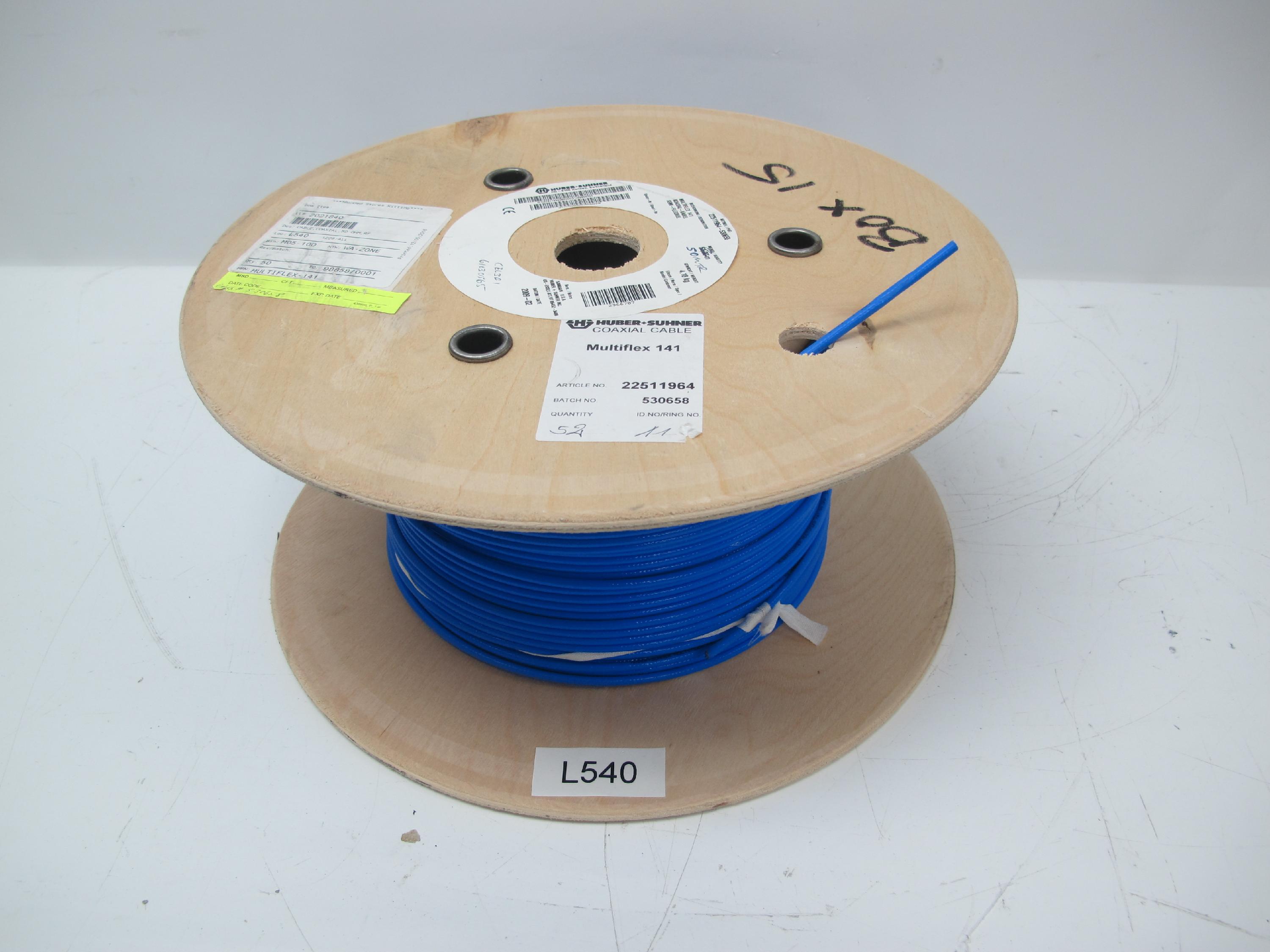 Coaxial Cable Multiflex 141 Huber+Suhner Plugs Wires and Cables BMI