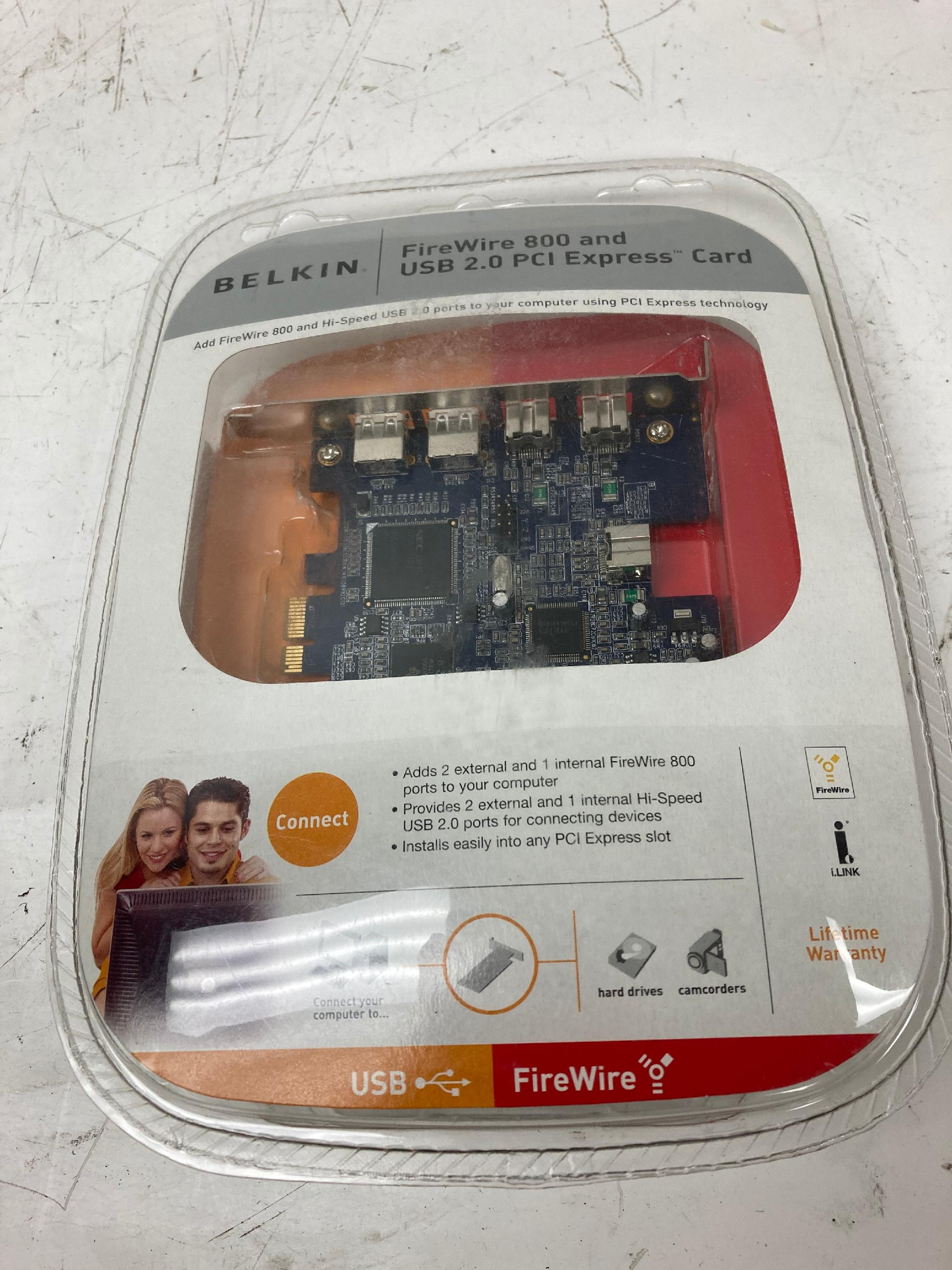 Belkin FireWire 800 and USB 2.0 PCI Express Card Computer Accessories