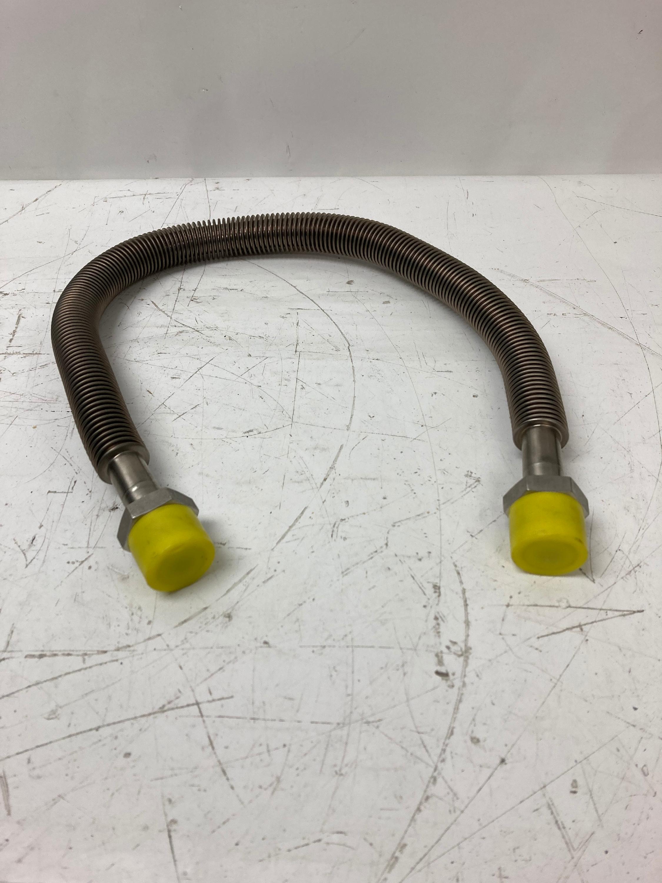 3/4" Unbraided Stainless Steel Flex Hose; 3/4" VCR Male Fittings