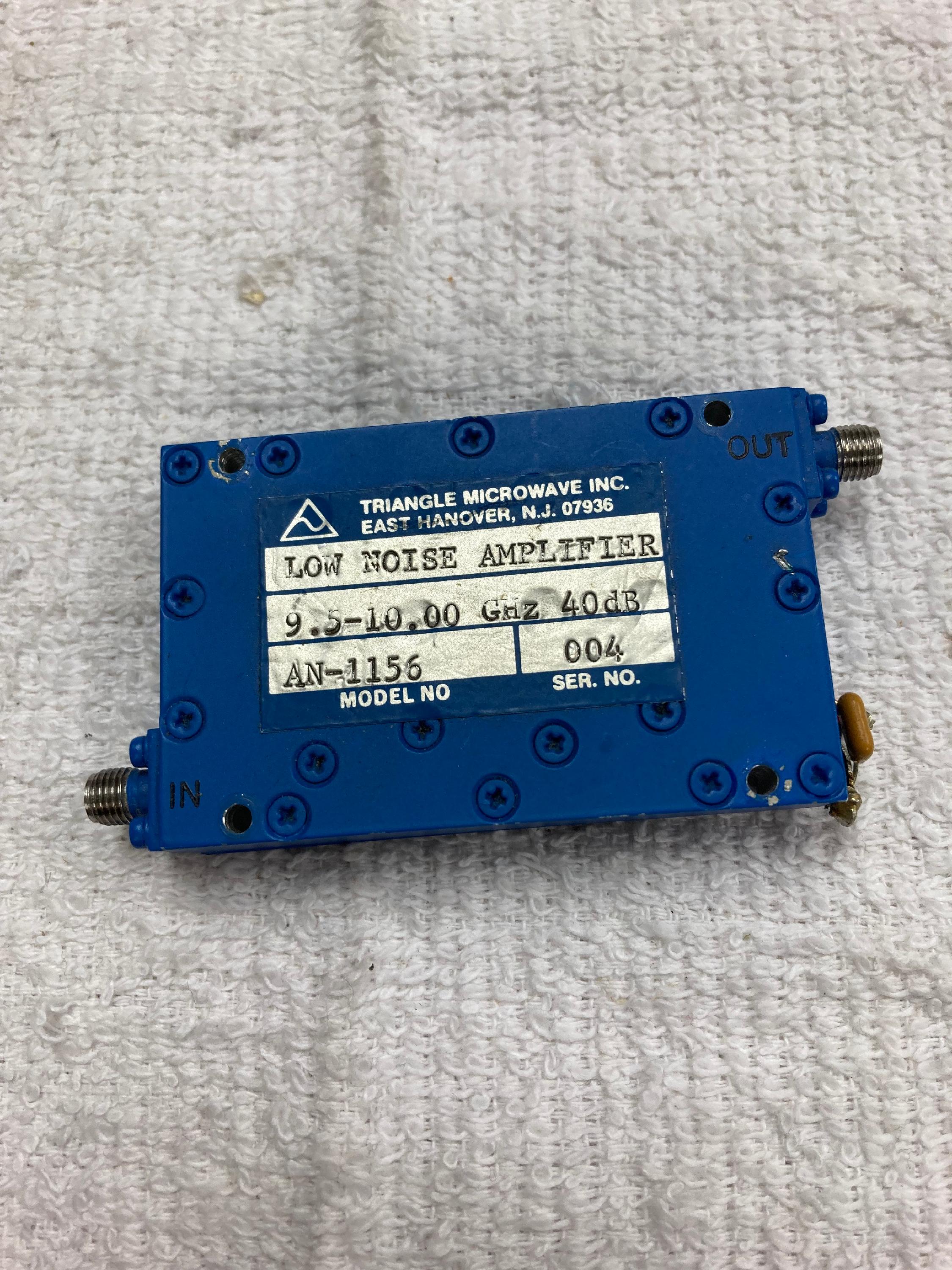 Triangle Microwave AN1156 Low Noise Amplifier Coaxial Microwaves