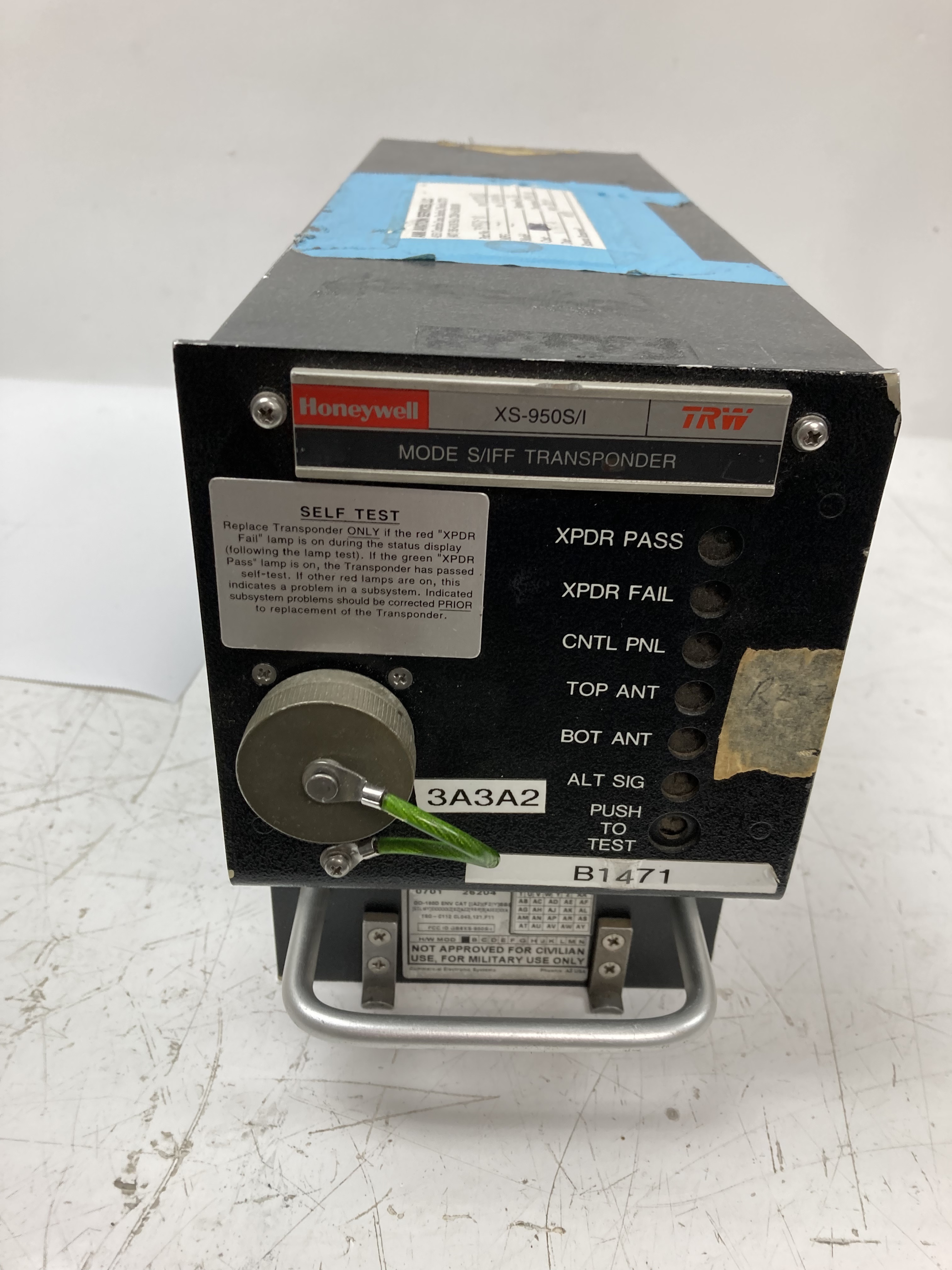 Honeywell XS950S/I Mode S/IFF Transponder Avionic Instruments BMI