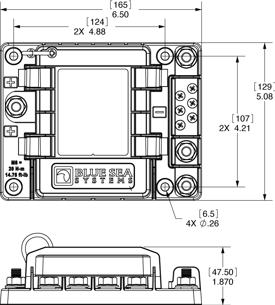 SafetyHub 150 Fuse Block Blue Sea Systems