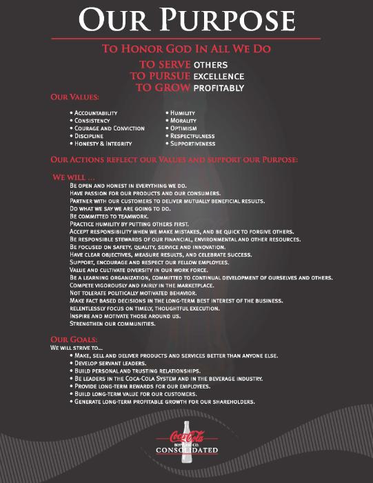 CocaCola Consolidated Mission, Benefits, and Work Culture