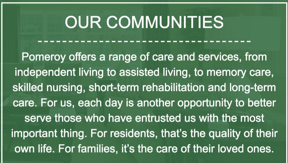 Pomeroy Living Mission, Benefits, and Work Culture