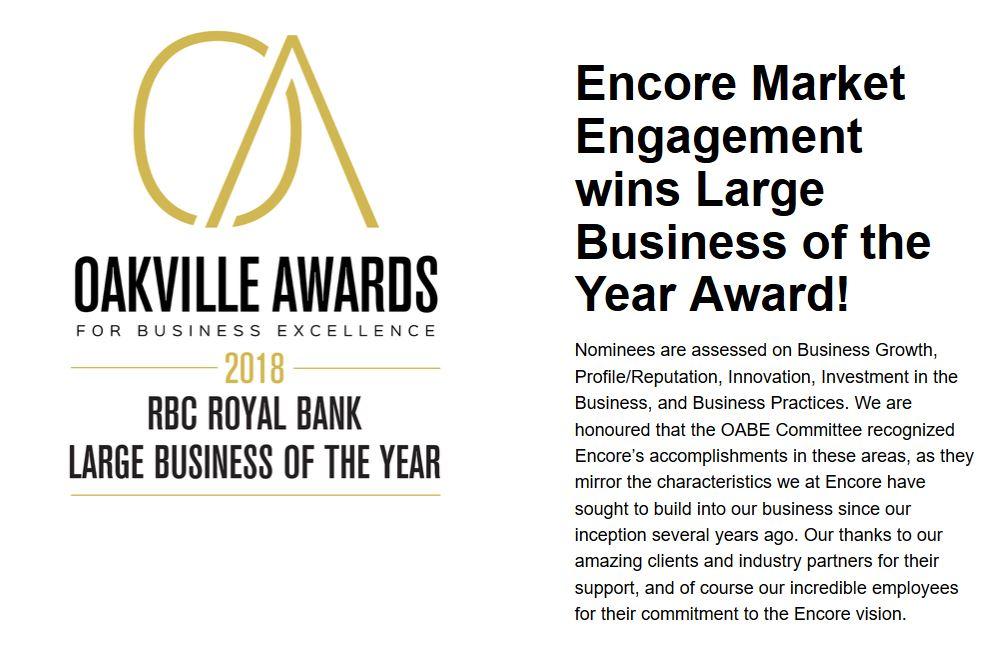 ENCORE MARKET ENGAGEMENT Mission, Benefits, and Work