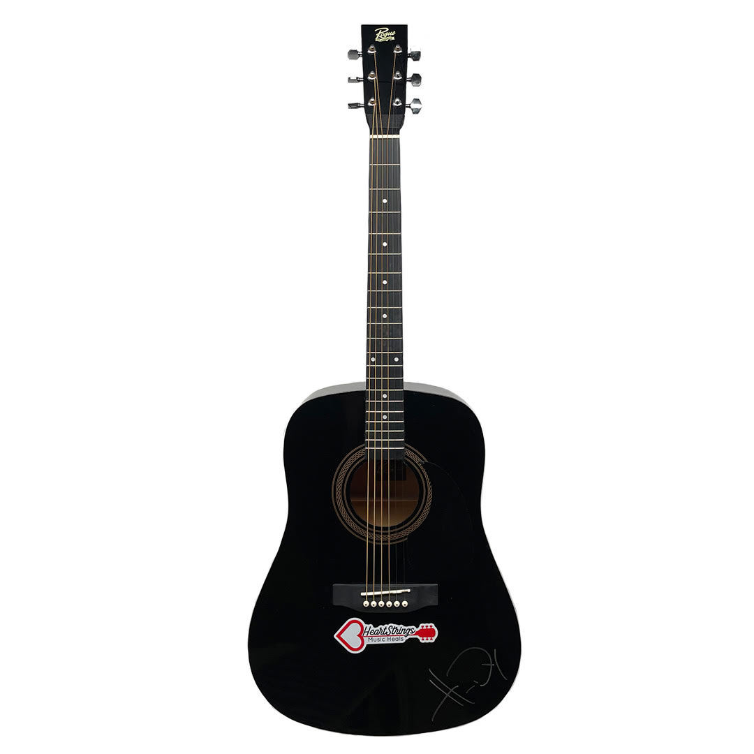 Charitybuzz Hardy Signed Black Rogue Dreadnought Acoustic Guitar