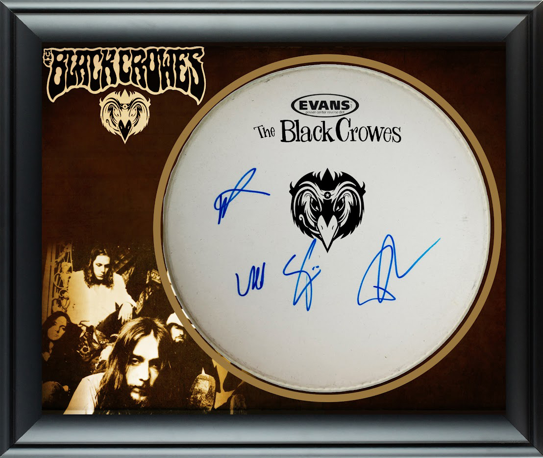 Charitybuzz The Black Crowes Signed & Framed Drumhead