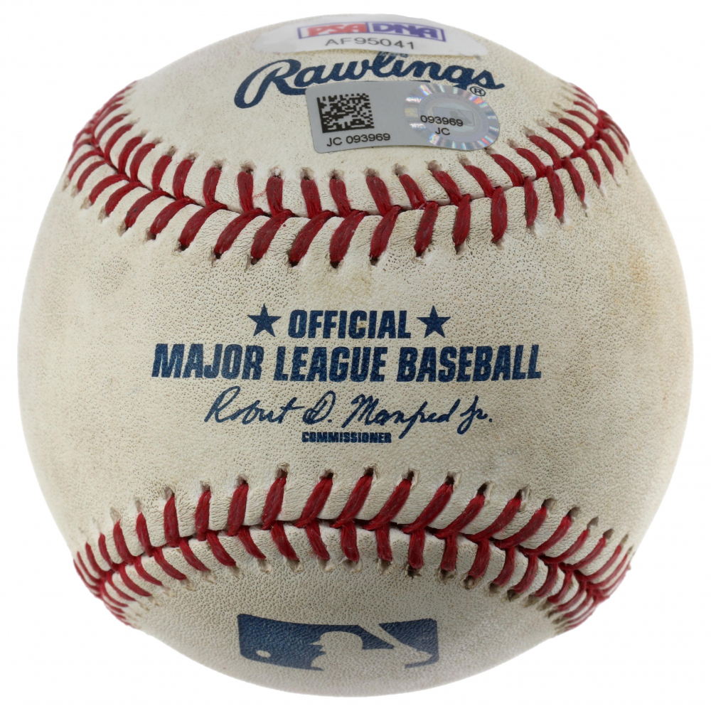 Charitybuzz Aaron Judge Signed & Game Used Baseball with Game Used Sleeve