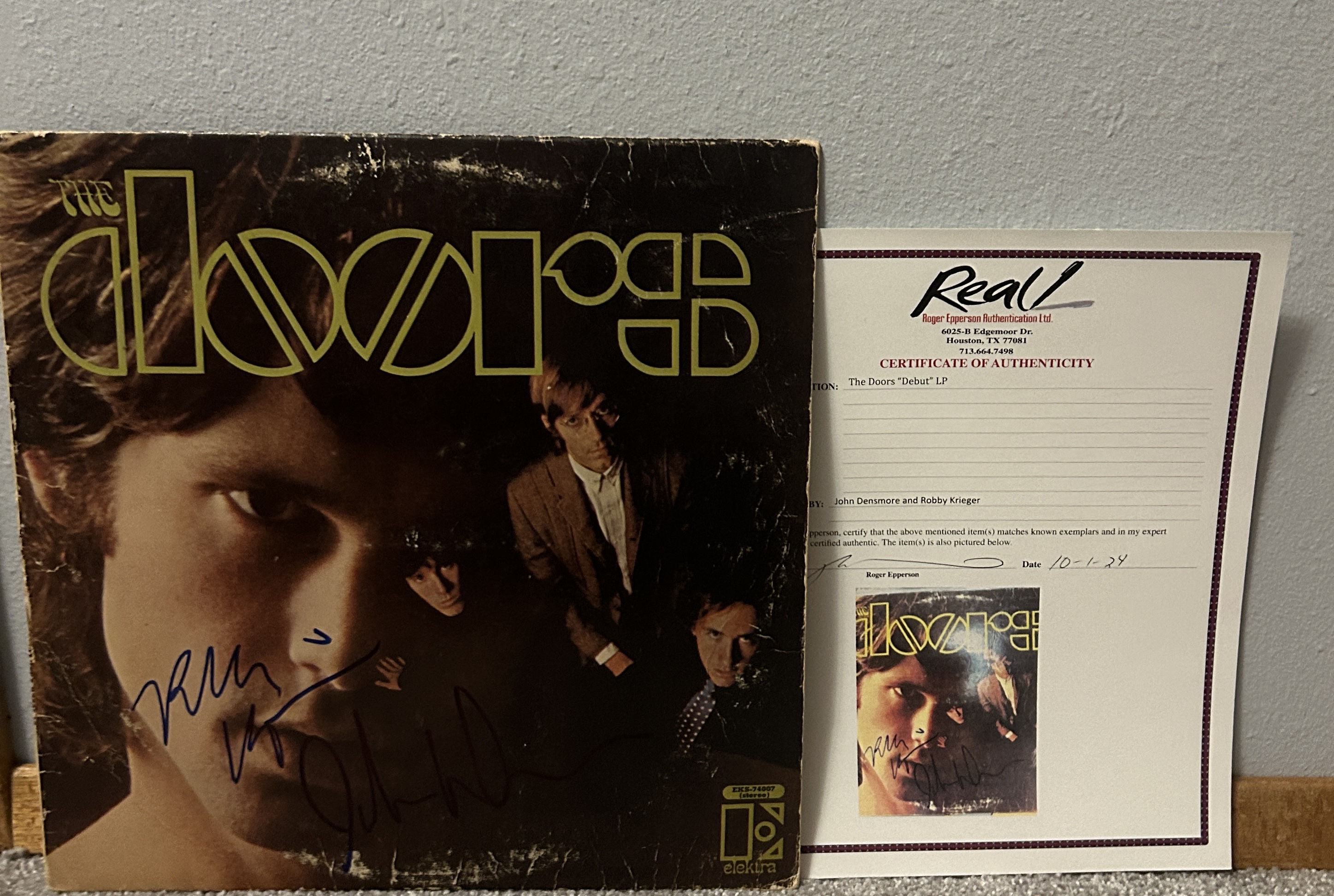 Charitybuzz The Doors Debut Album Signed by Robby Krieger and John