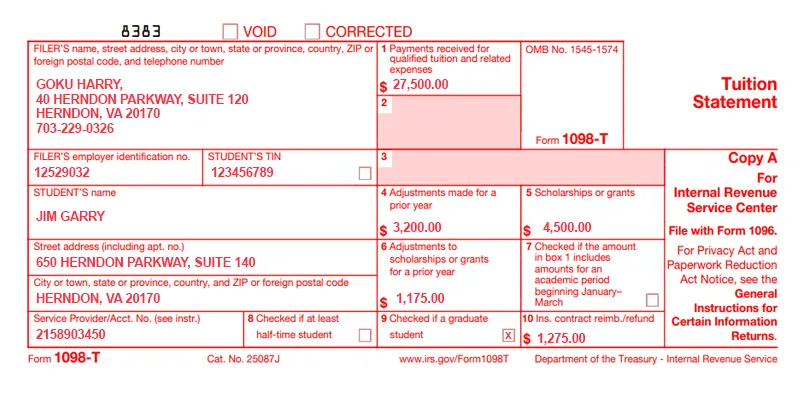 Form 1098-T | Quickly & Securely File Tuition Statement Return