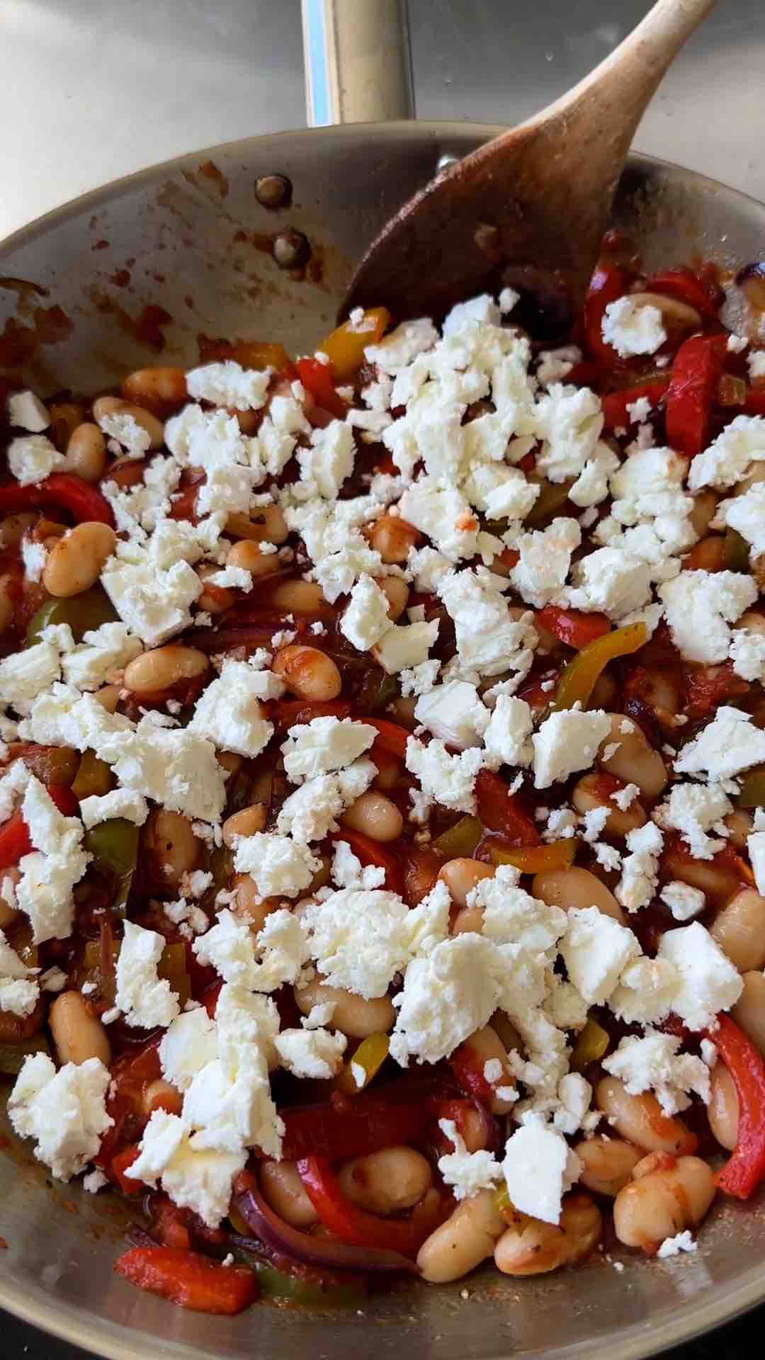 Pepper Feta Beans Carole Food
