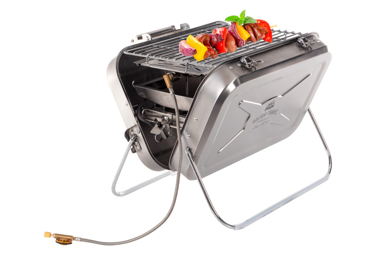 Stainless steel suitcase gas grill Camping Charcoal BBQ / Portable