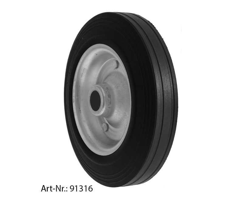 Running wheel 200 x 60 solid rubber Jockey Wheel, Caravan Jockey Wheel & Trailer Jockey Wheel