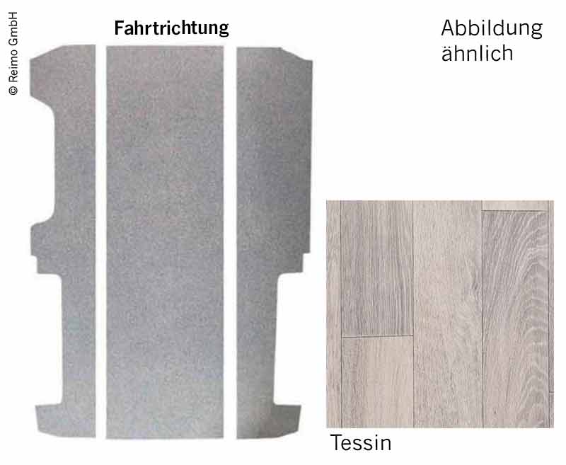 Bodenplatte VW T6/T5 KR V3000 3teilig, 997 mm Dekor Tessin VW