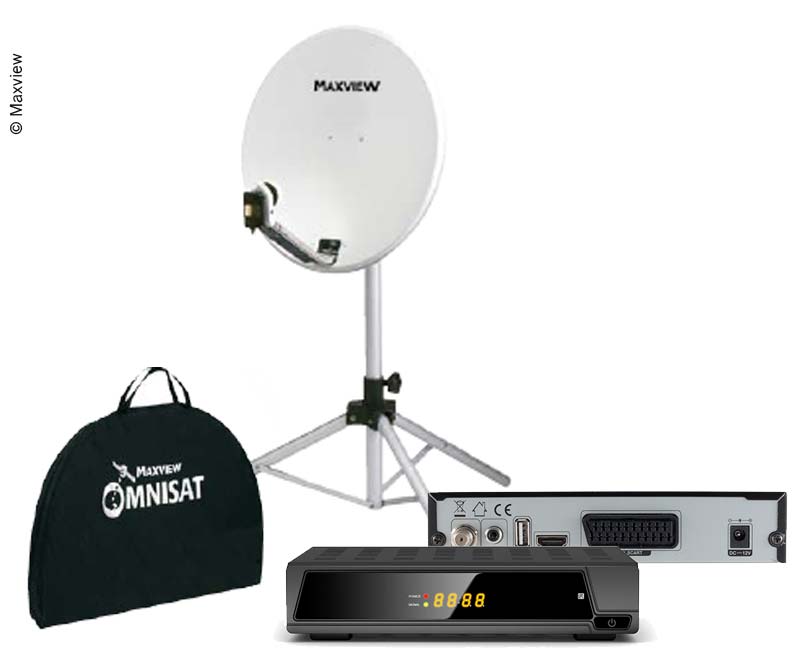 Kit satellite portable Maxview antenne satellite légère 54cm avec LNB EasyFind et récepteur