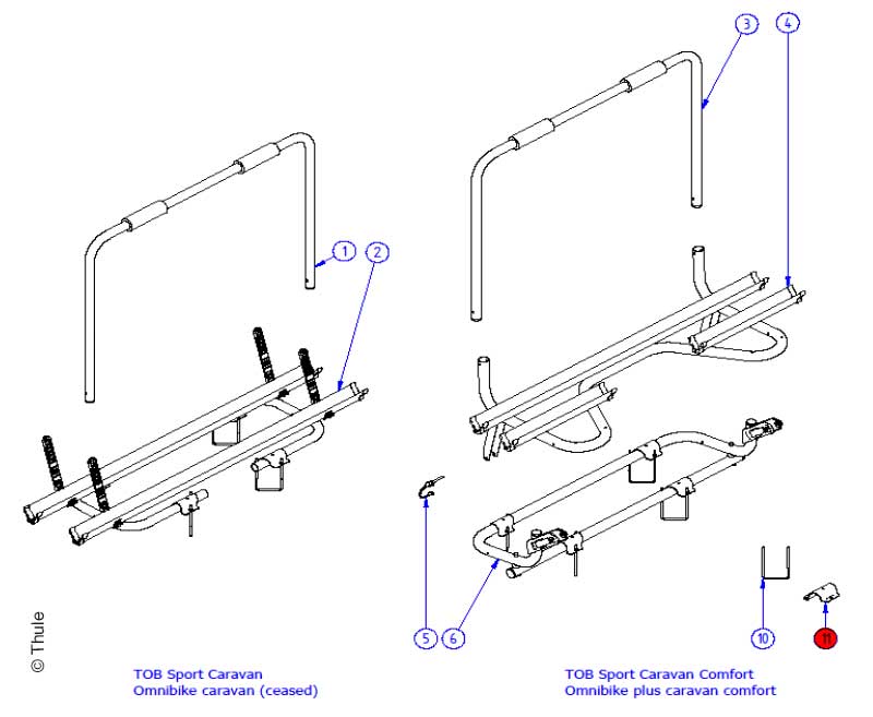 LH Fixation Plate D34 Thule Bike Rack Spare Parts for Thule, Spare