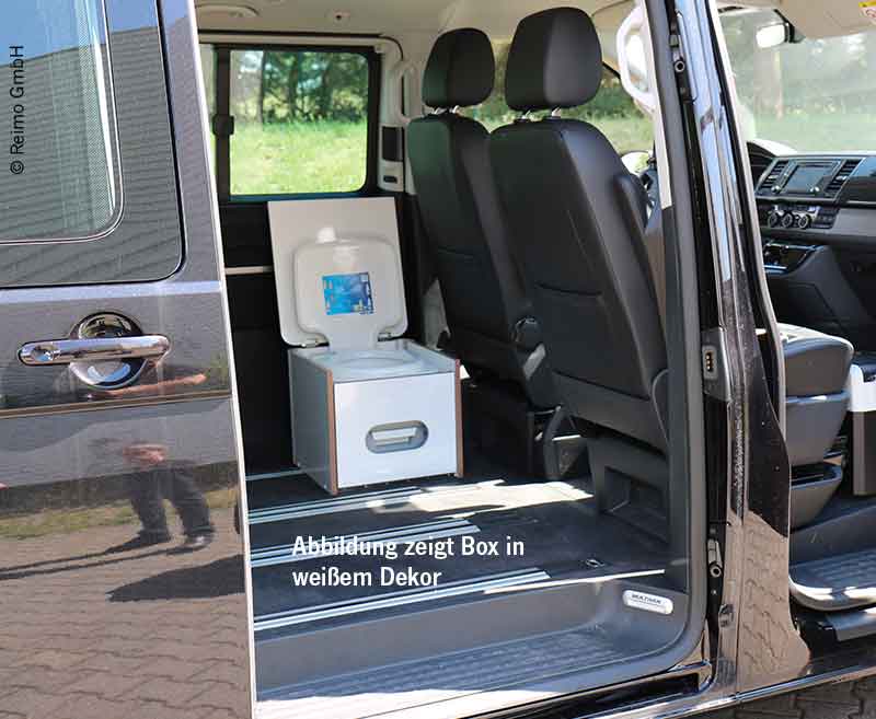 VW T6, VW T5 Porta Potti box anthracite including upholstery (light