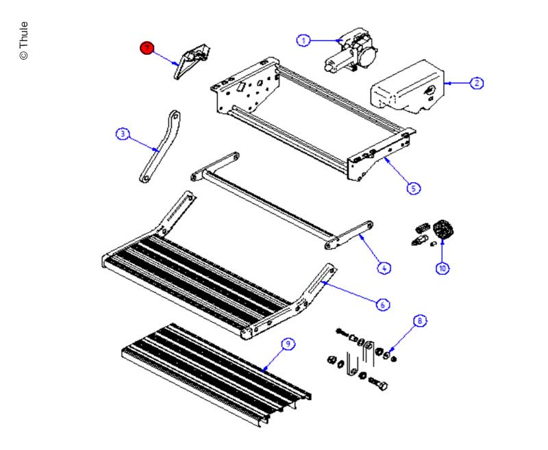 Switch Protection Cap Out Spare Parts for Thule Step Tread, Omnistep