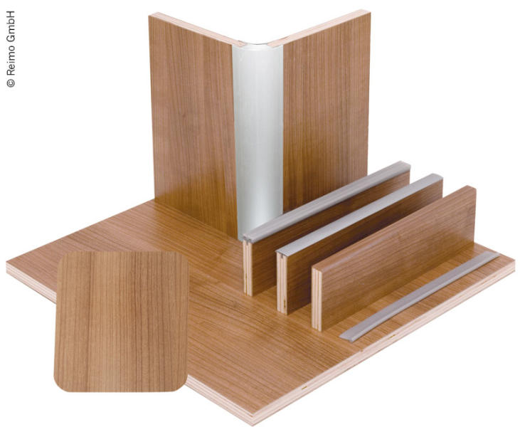 Furniture construction board walnut laminate, HPL, 1/4 board