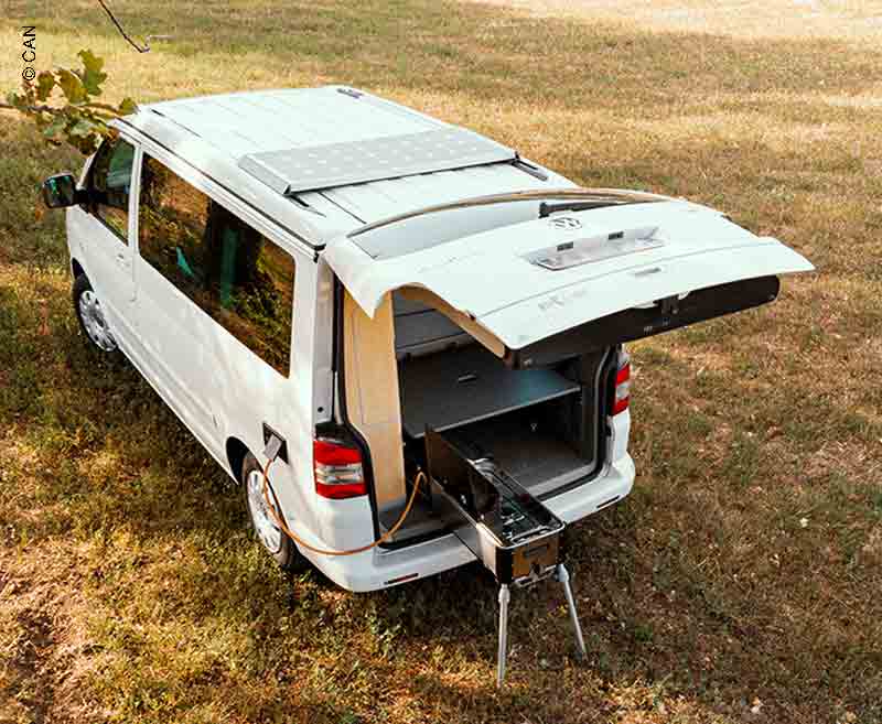 Slideout gas cooker 2flame with spout, SL1400.LC/LL SinkCooker