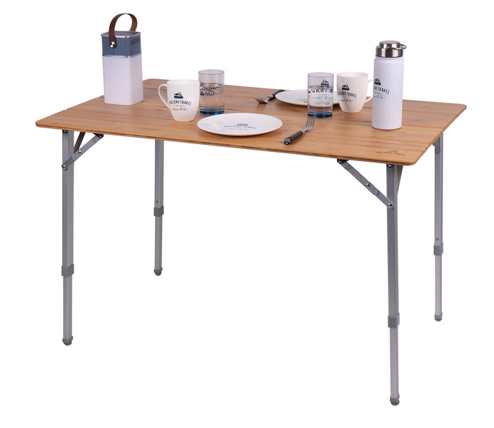 Bamboo, Folding Camping Table, HOLIDAY TRAVEL, alu frame, 100x65x4265
