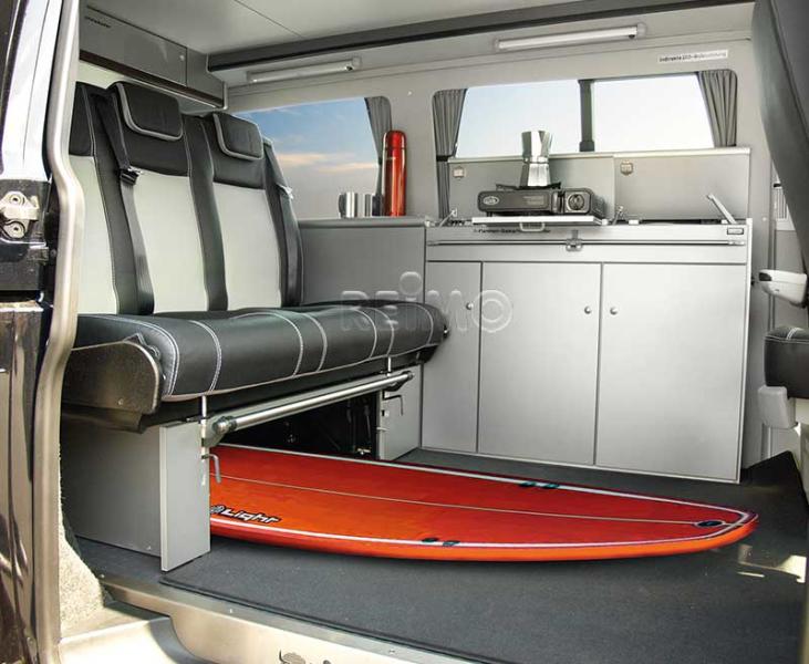 VW T6, VW T5 CityVan SWB furniture module anthracite with silver cover