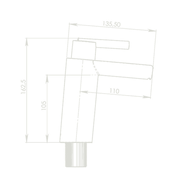 Mixing tap CASCADA Bath Water Tap Caravan and Motorhome Motorhome