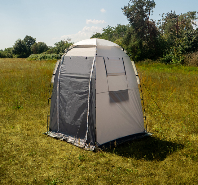Shower/dressing tent Campalto, light grey/anthracite Camping Toilet