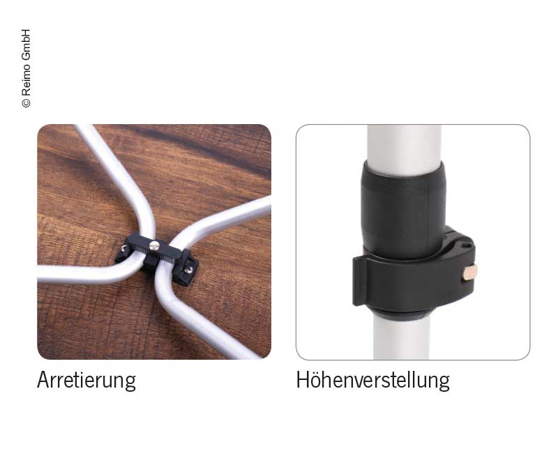 Camping table LEVI FAMILY 115x68x5972cm, noble wood design