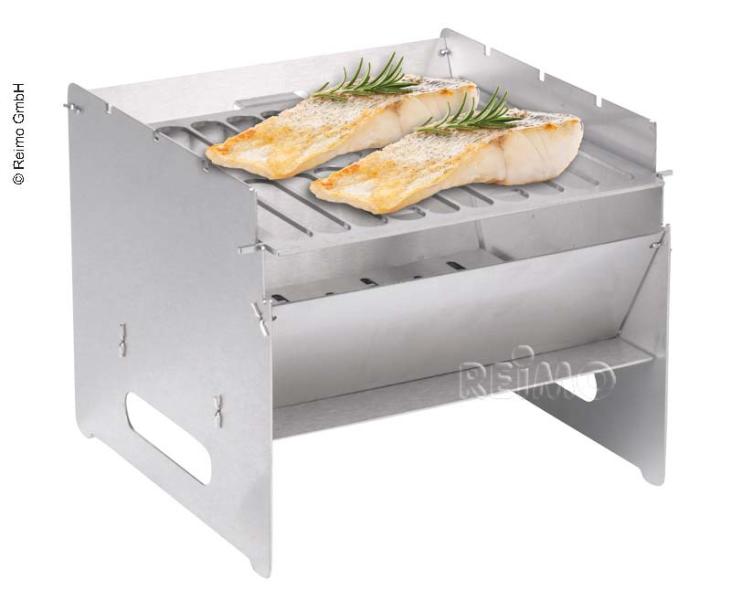 mobile plugin barbecue 250x250x220mm stainless steel Camping