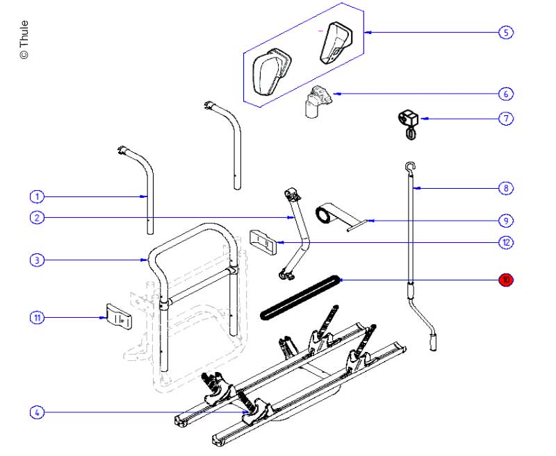 Lift rubber elastic Thule Bike Rack Spare Parts for Thule, Spare Parts for Omnistor Spare