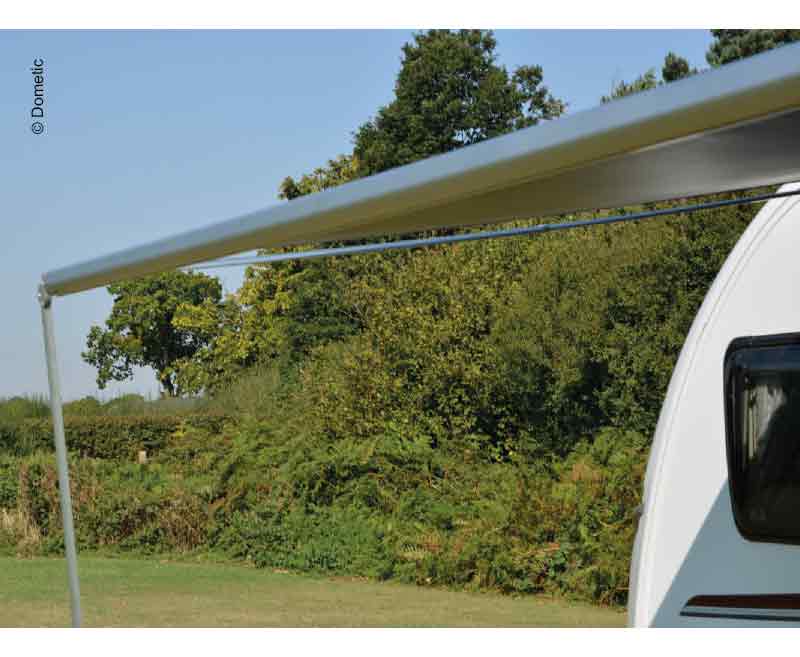 Taschenmarkise REVO ZIP 450cm, Gehäuse silber, Tuch grau Dometic