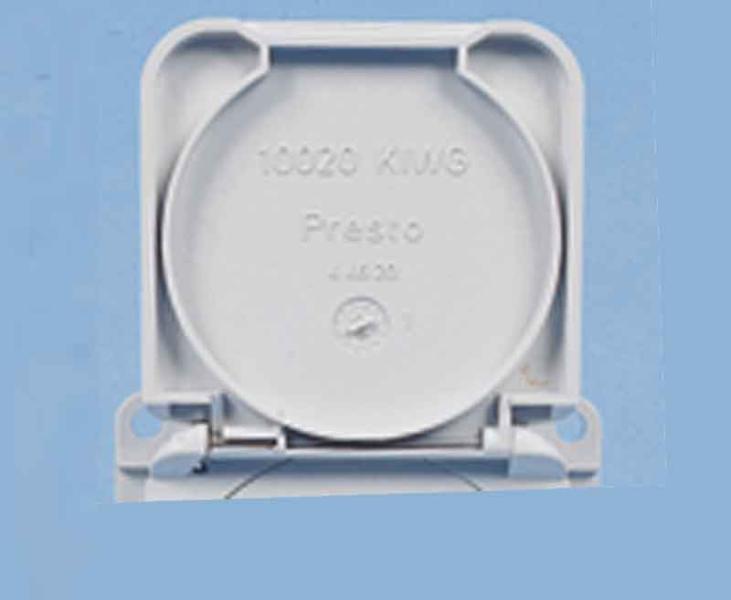 Hinged cover light grey Socket outlet 230V 230V Sockets & Switches