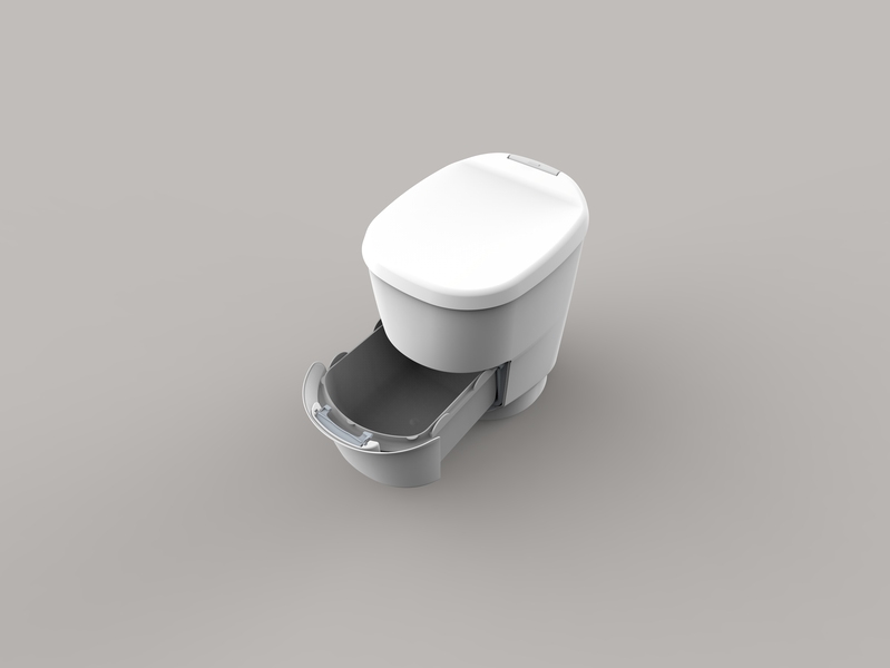 Clesana C1 waterless toilet with round base Thetford Toilet