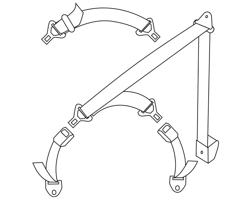 Threepoint special automatic seatbelt Seat Belts & Accessories