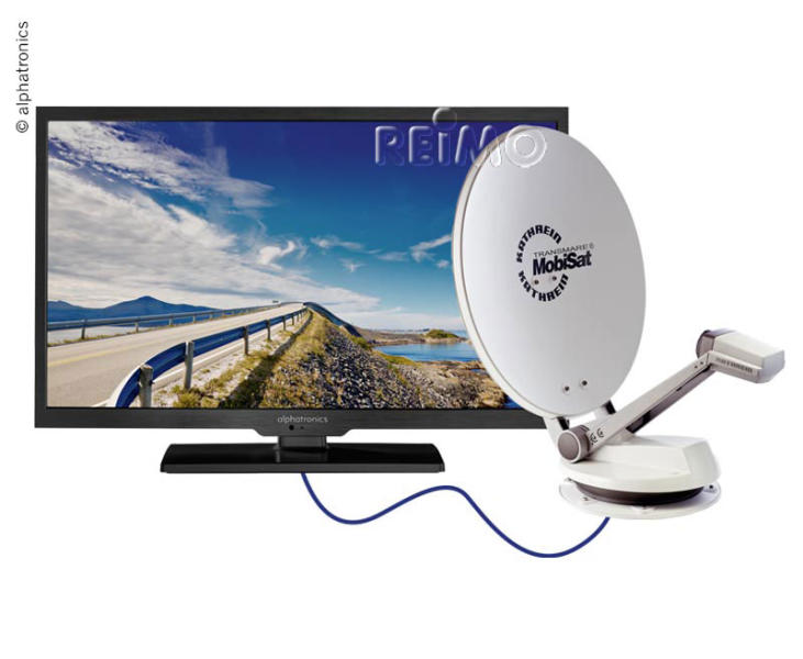 Antenne parabolique 75cm, TwinLNB & alphatronics 24 "TV set Antenne