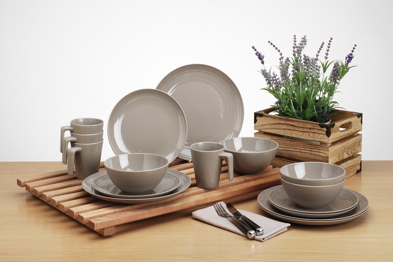 Melamine tableware set Latte 16 pieces Melamine Plates, Melamine